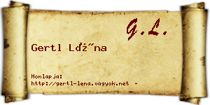 Gertl Léna névjegykártya